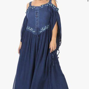 Sakkas Renaissance Fair Medieval Fairy Dress L/XL